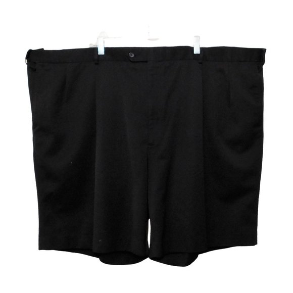 Jonathan Quale Reserve Shorts 56 Black Pleated Front Polyester Blend - Picture 3 of 6